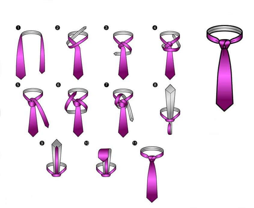Krawatten binden - Eldredge Knoten