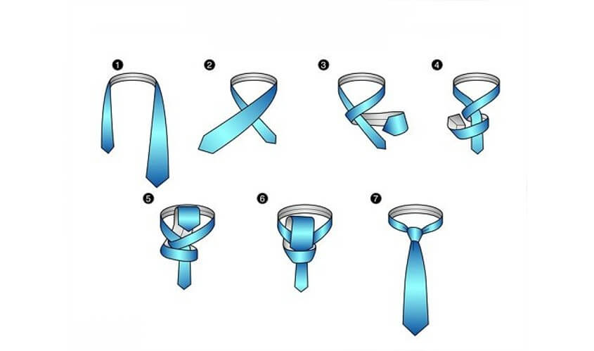 Krawatten binden lernen - Vier-in-Hand-Knoten