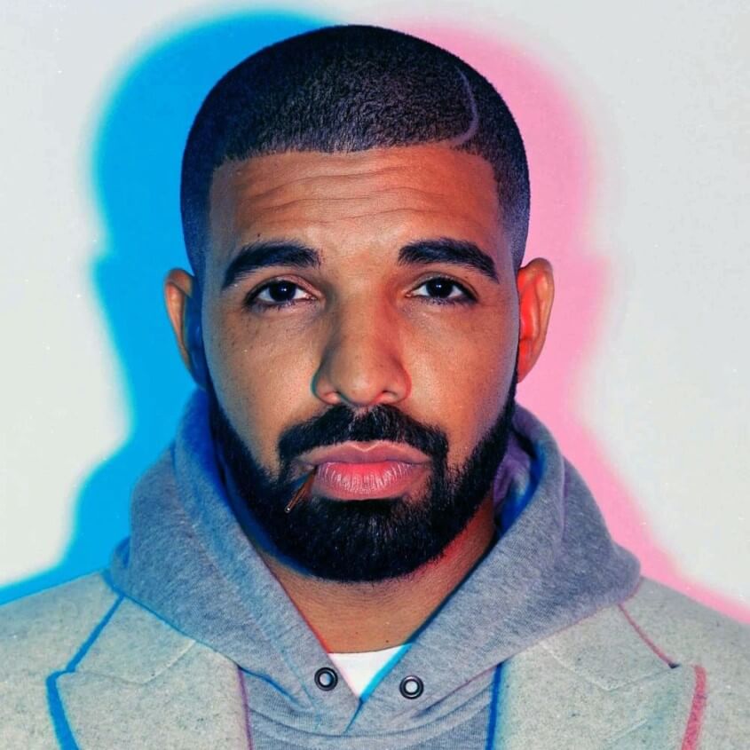 Kurzhaarfrisuren für Männer - Drake mit einem Shape up