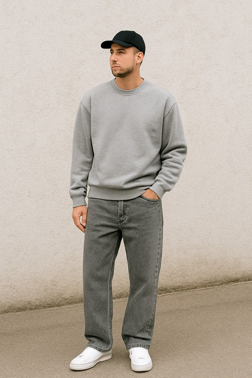 Y2K Outfits Männer - Grau als passende Farbe