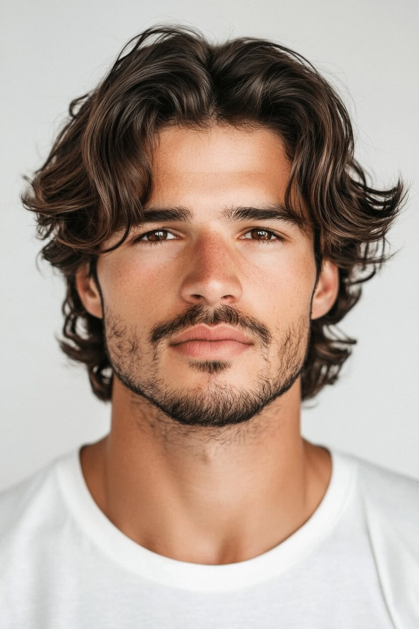 Männer Frisuren im Herbst - Curtain Bangs