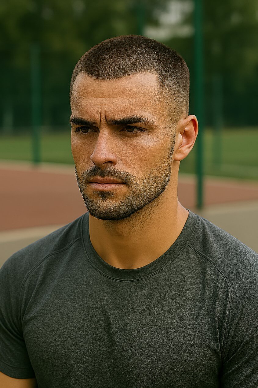 Buzz Cut für athletische Männer