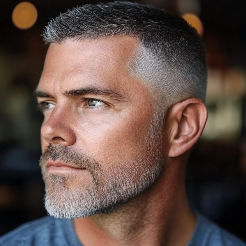 Herren-Haarschnitte bei dünner werdendem Haar - Grey Blending - Buzz Cut