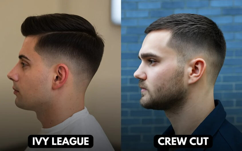 Crew Cut / Ivy League bei Männer mit dünnem Haar