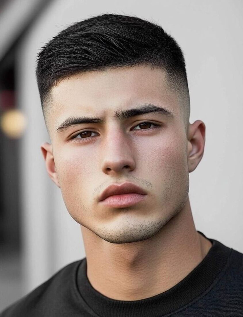 Männerfrisuren für eckige Gesichtsformen - Crew Cut