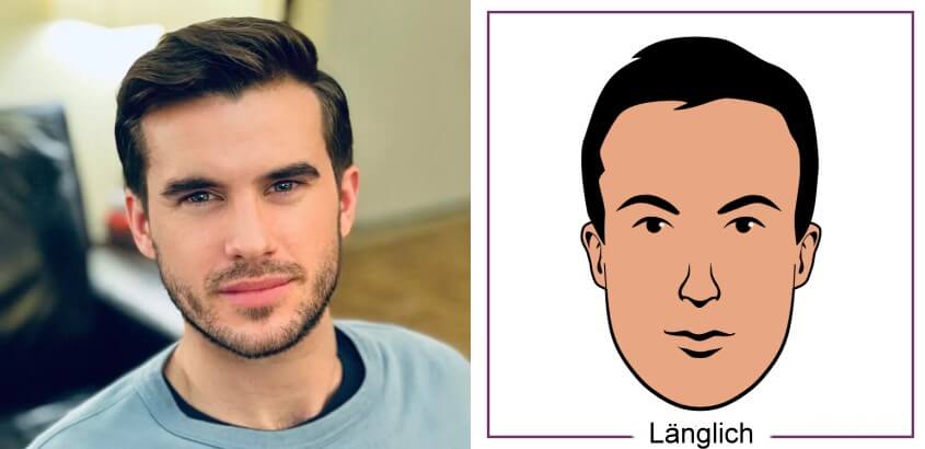 Frisuren langes Gesicht Männer