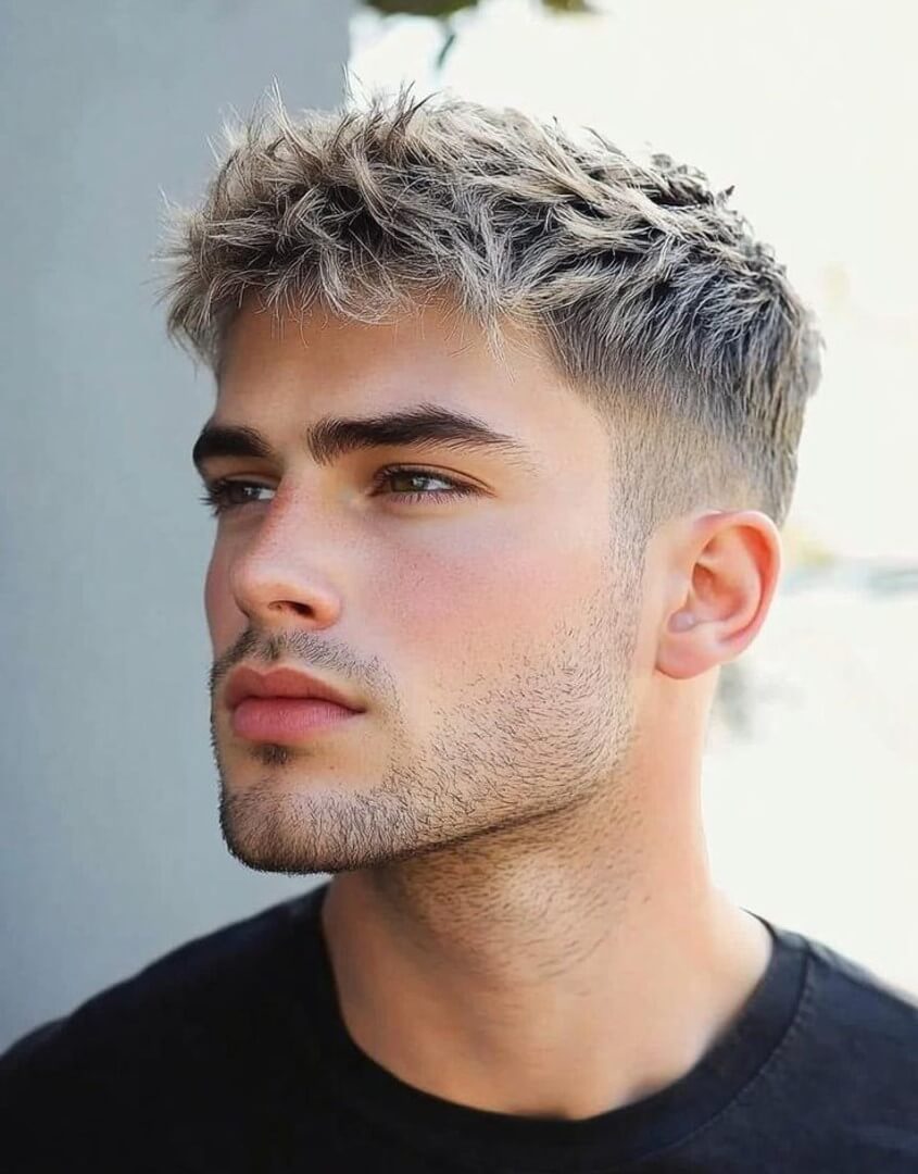 Frisuren für runde Gesichtsformen - Textured Crop