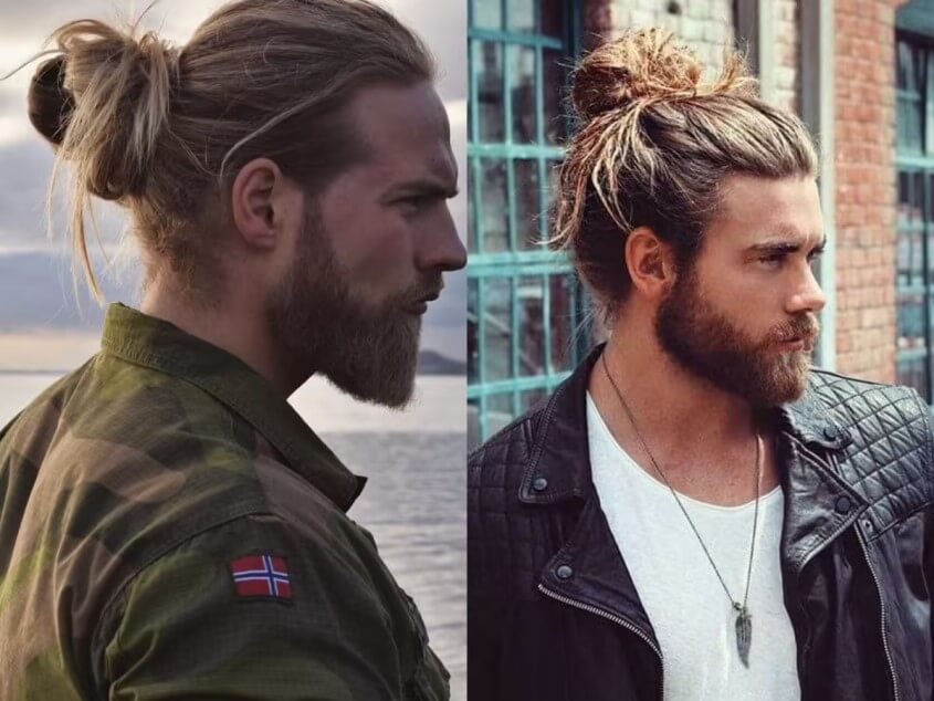 Klassischer Man Bun Männer