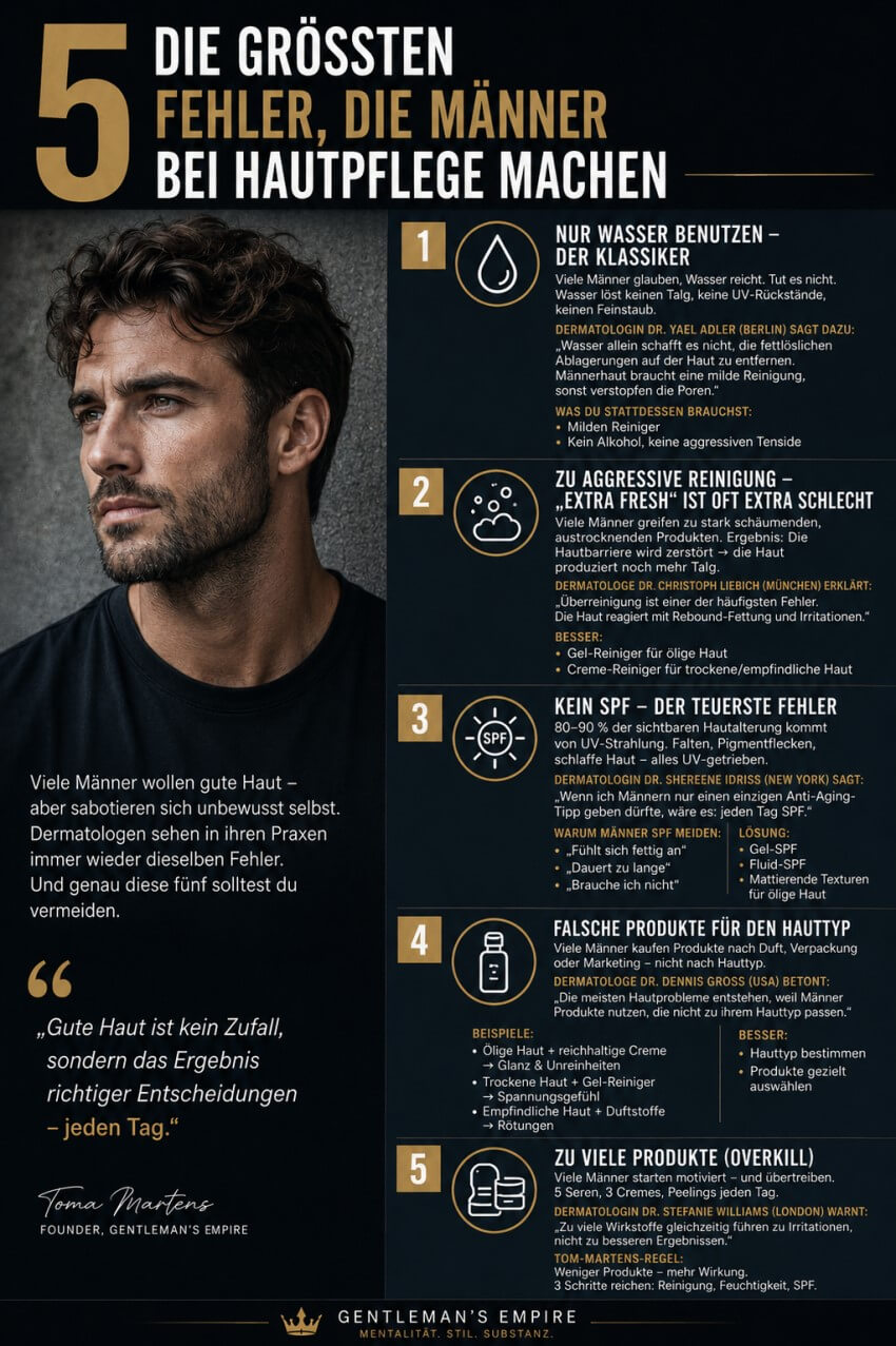10 größten Hautpflege-Fehler von Männern