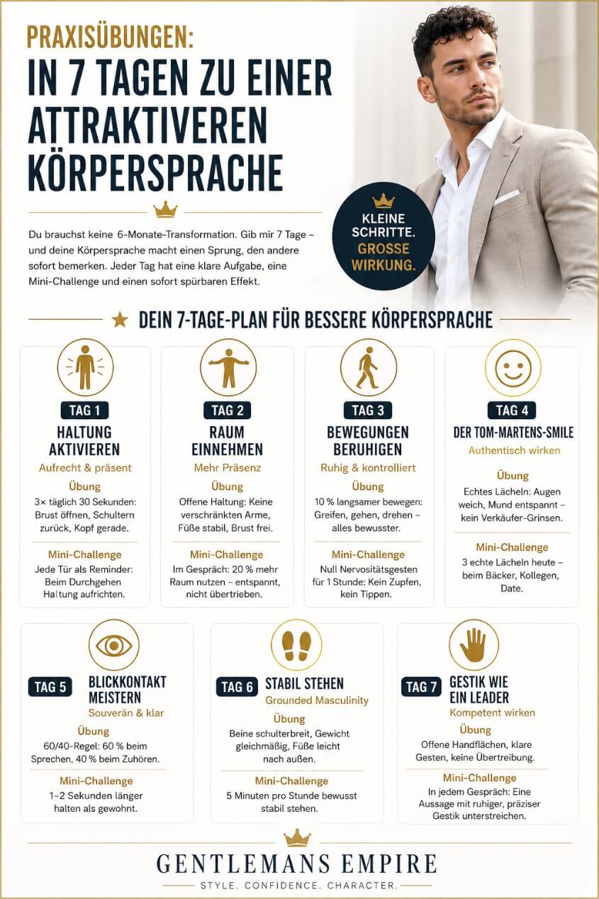 Praktische Übungen für eine bessere Körpersprache