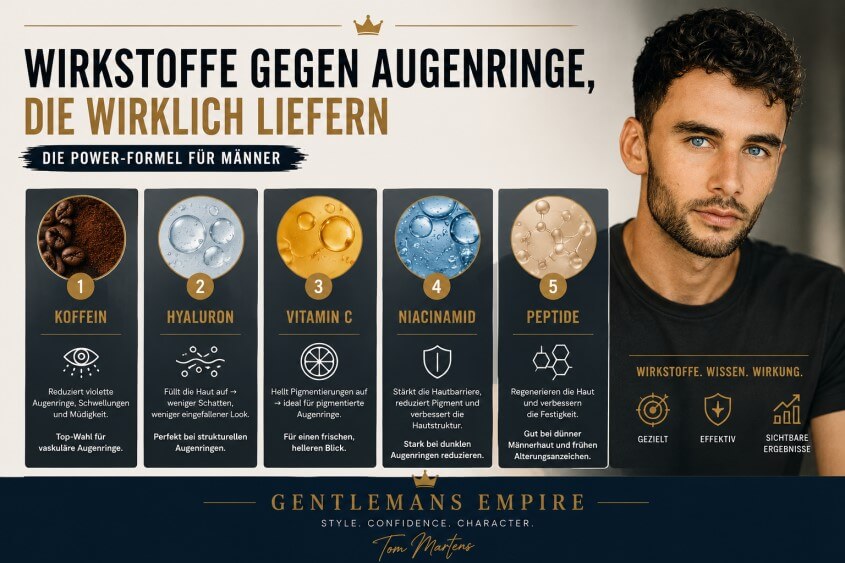 Wirkstoffe gegen Augenringe bei Männern