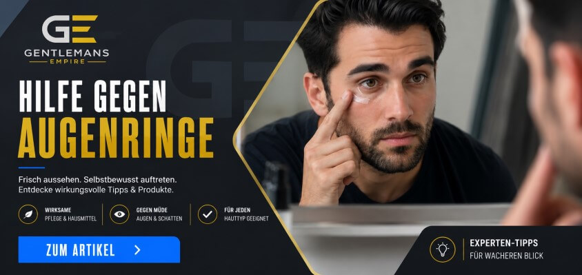 Mann mit Augenpflege – Reduktion von Augenringen