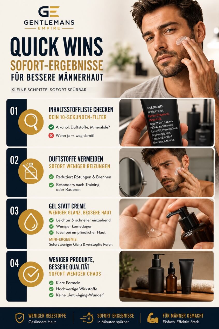 Schnelle Hautpflege‑Tipps für Männer