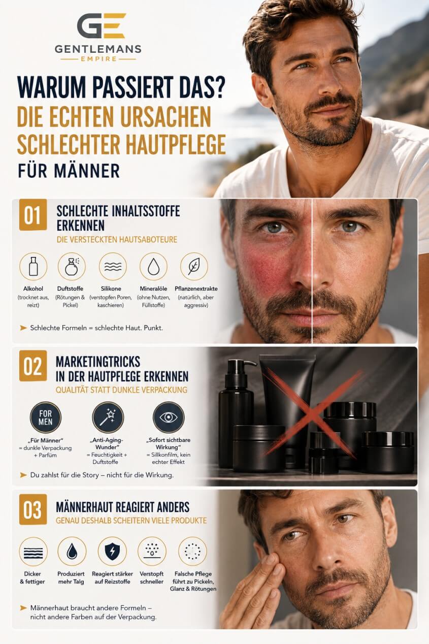 Grafik zeigt Ursachen für Männerhautprobleme